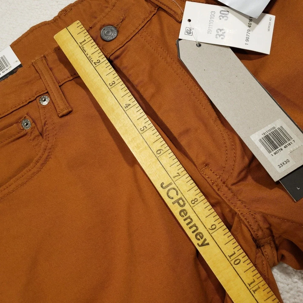 Levi's Commuter 511 Slim Pants Men 33x30 Brown 3M Reflective Cycling Jeans Denim